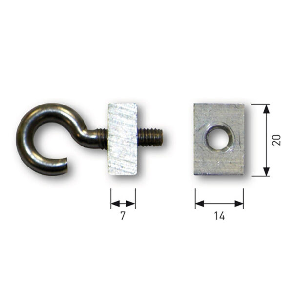 Netzhaken Nirosta Quadrat