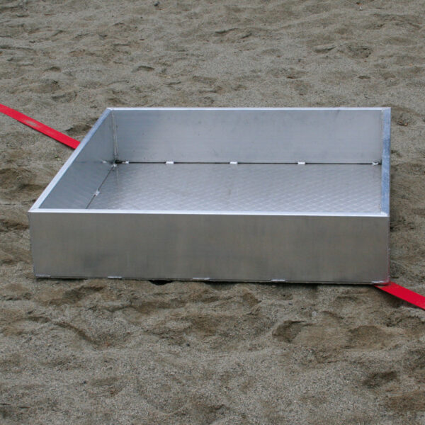 Caisson à encastrer pour beach-volley
