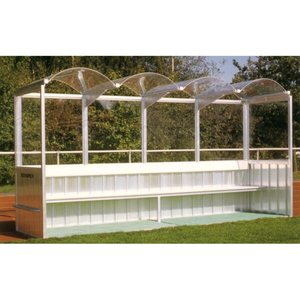Cabine pour joueurs et entraîneurs