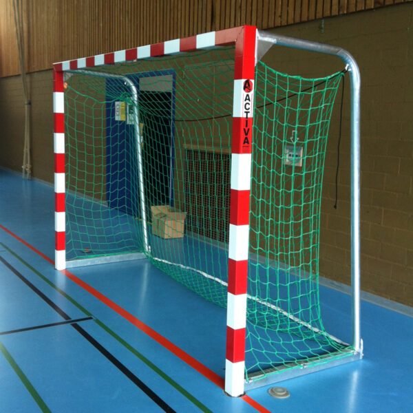 Handballtor Indoor 3-tlg zerlegbar, eingefräste Netzhaken