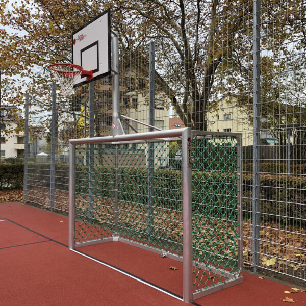 But de football sauvage avec support de basketball 3 x 2 m – Image 2