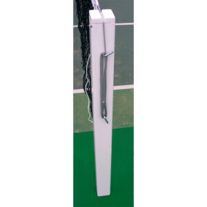 Tennispfosten weiss mit Rechteckprofil 80 x 80